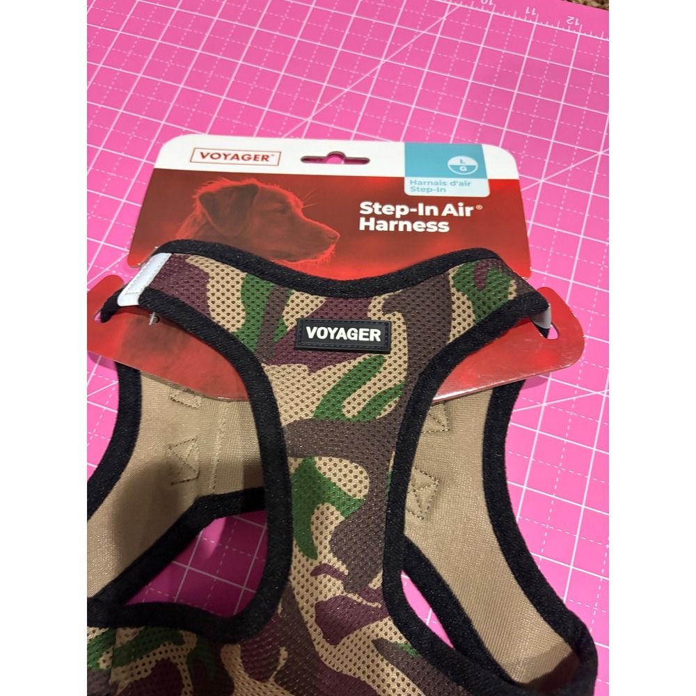 Voyager Step-In Air Dog Harness Camo Mesh Large L Reflective Adjustable Buckle